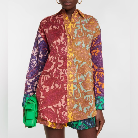 Zimmermann "Tiggy" Shorts And Top Set In Spliced Paisley Size Zimmermann 1 - Picture 5 of 9
